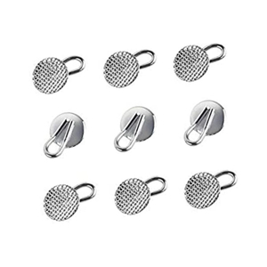 GrinA+ Bondable Lingual Button with Traction Hook，Stainless Steel，Round Base